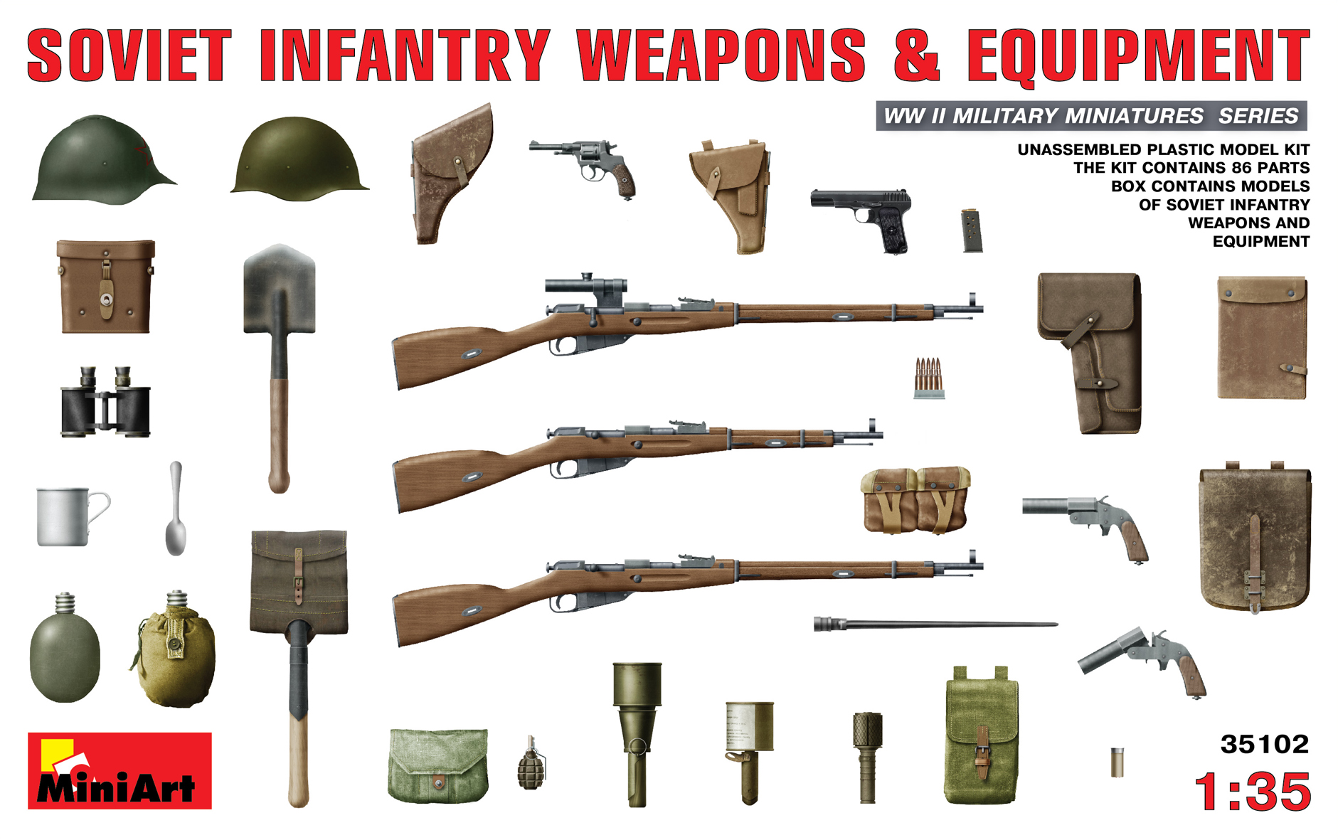 ソビエト歩兵用　武器・装備品