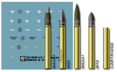 米軍　７６ｍｍ真鍮製砲弾セット