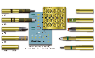 米軍　７５ｍｍ真鍮製砲弾セット
