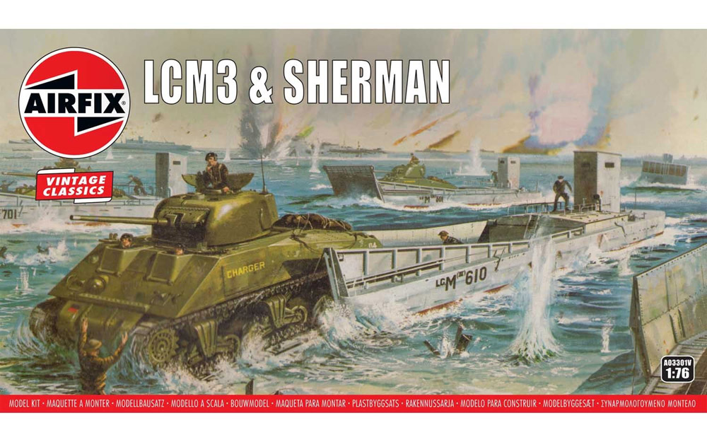 1/76 LCM3＆シャーマン戦車