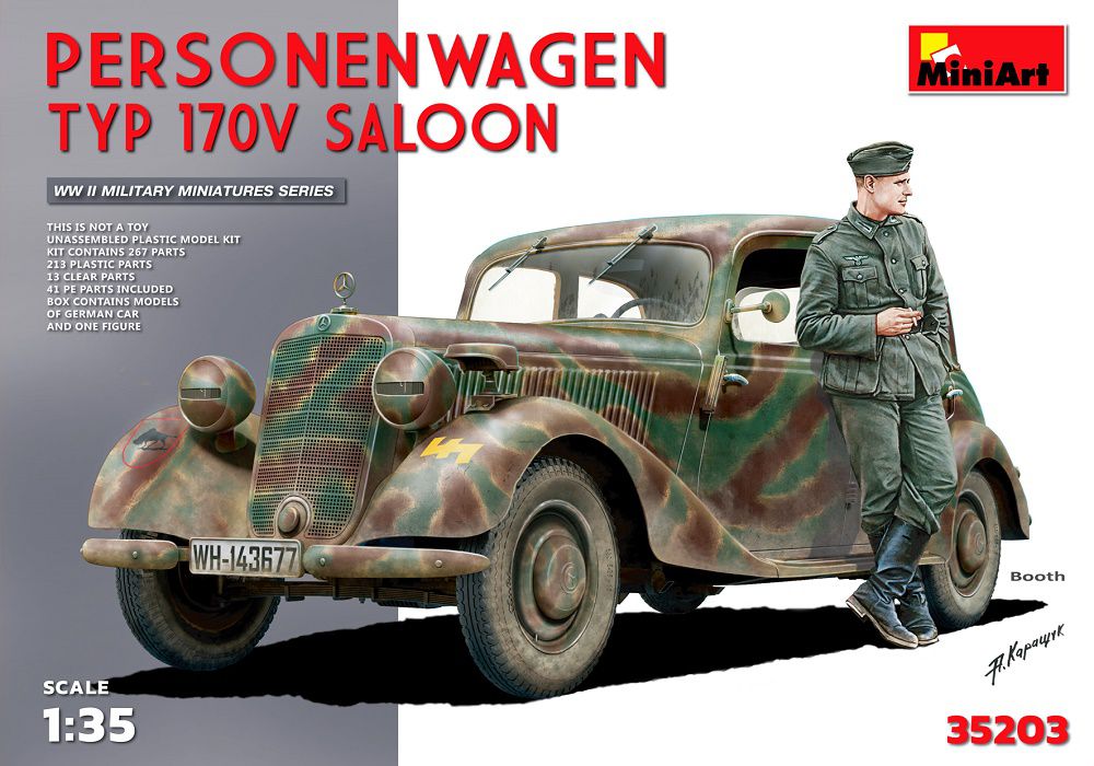 1/35 ドイツ 170V パーソネンワーゲン 兵隊1体付