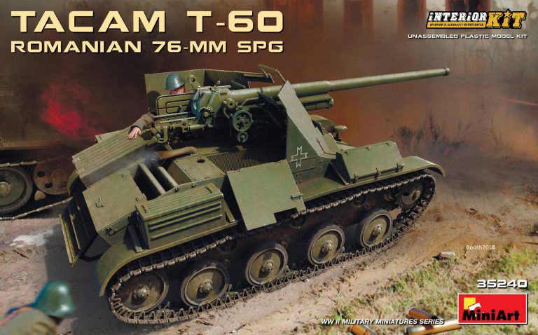 1/35 ルーマニア76ミリ自走砲TACAM T-60フルインテリア（内部再現）
