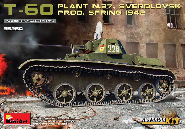 1/35 T-60(第37工場、ｽﾍﾞﾙﾄﾞﾛﾌｽｸ製1942年春）ﾌﾙｲﾝﾃﾘｱ（内部再現）