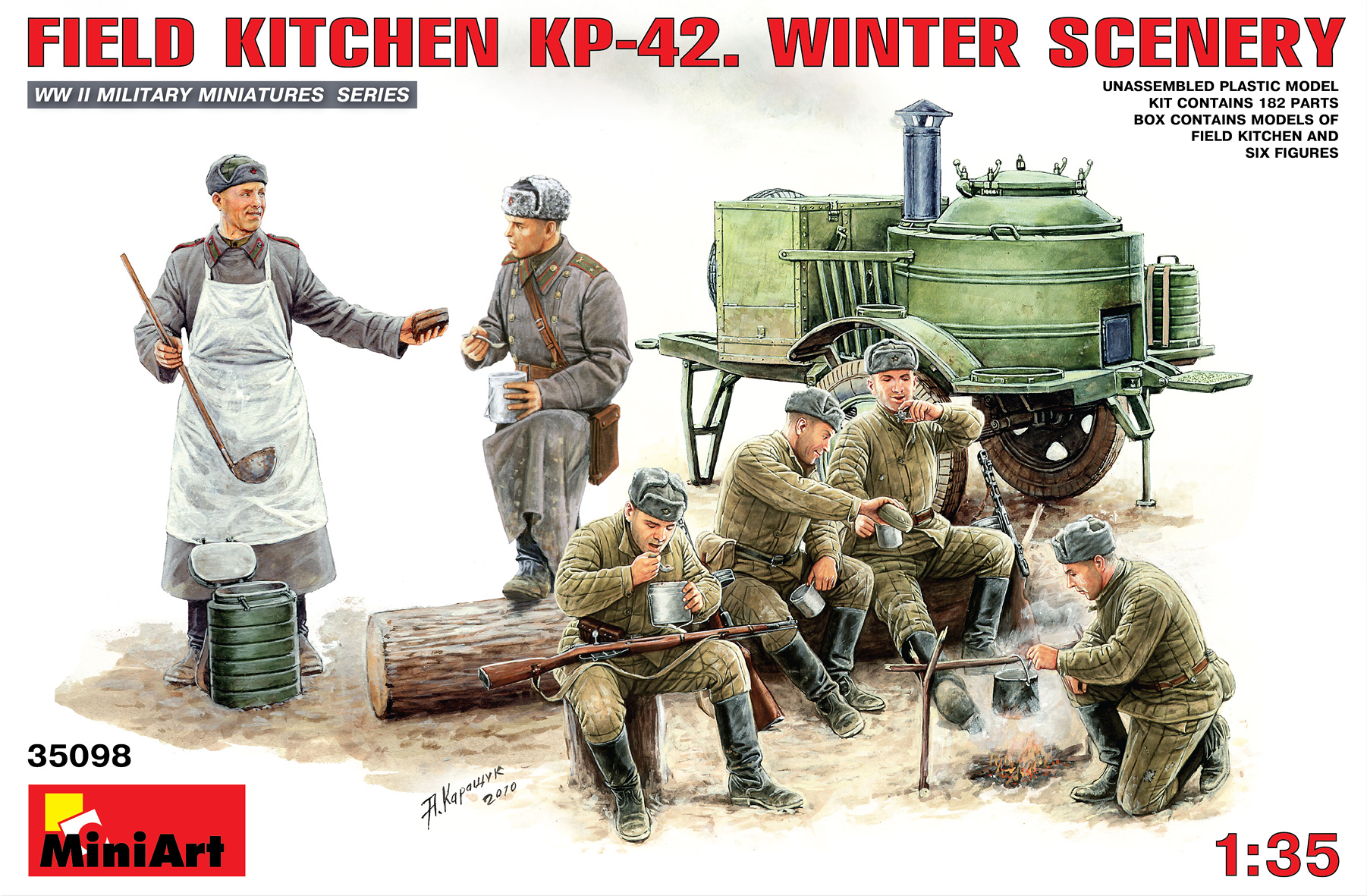 ソビエトフィールドキッチン　ＫＰ&#xFF0D;４２　冬季Ｖｅｒ．（フィギュア６体入）