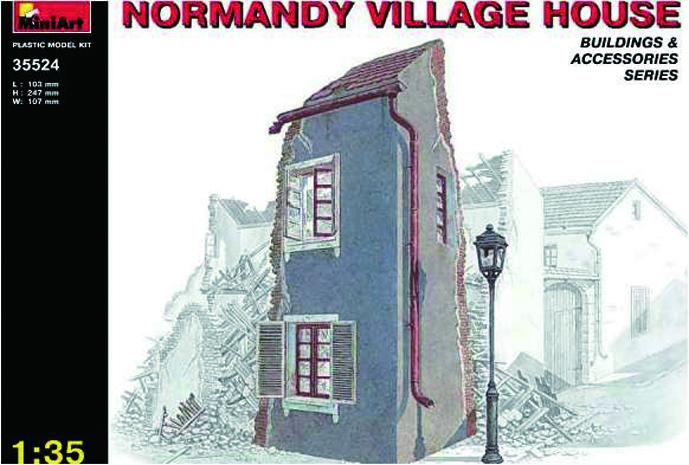ノルマンディーの村の家　ジオラマアクセサー