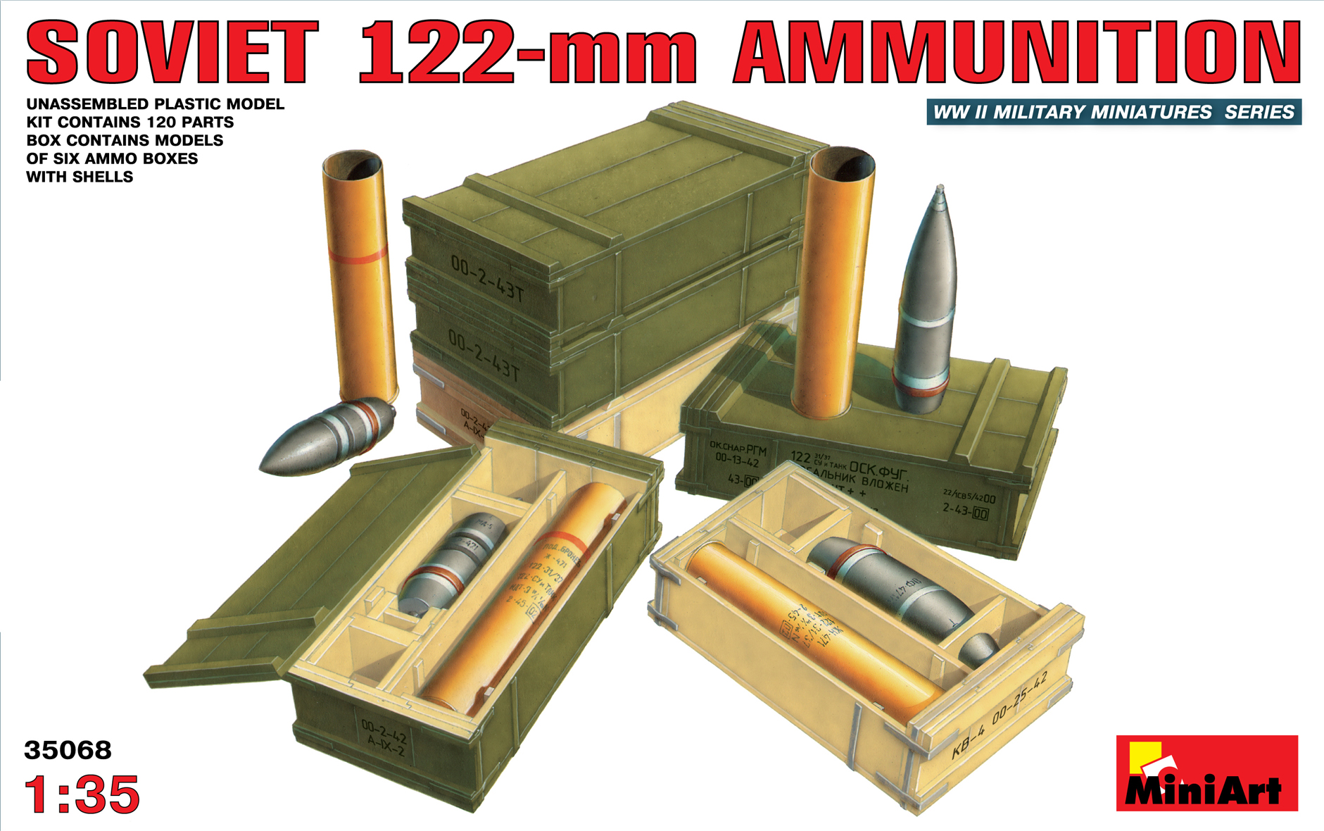 1/35 ソビエト122ミリ砲弾＆弾薬箱セット