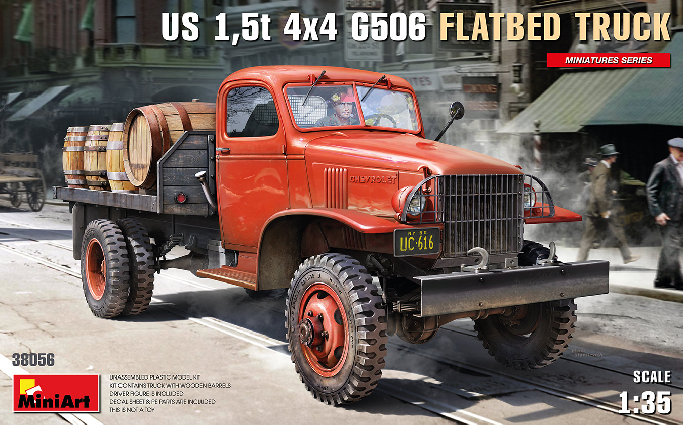 1/35 アメリカ製 1.5t 4x4 G506 フラットベッドトラック | MINIART 