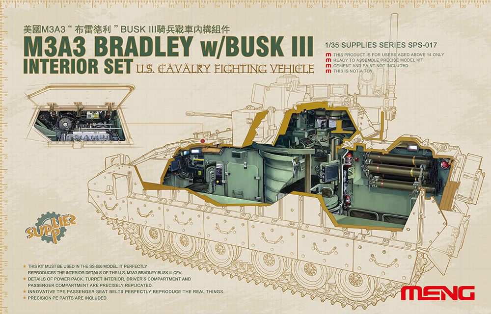 1/35 M3A3ブラッドレーBUSK &#8546; 騎兵戦闘車用インテリアセット