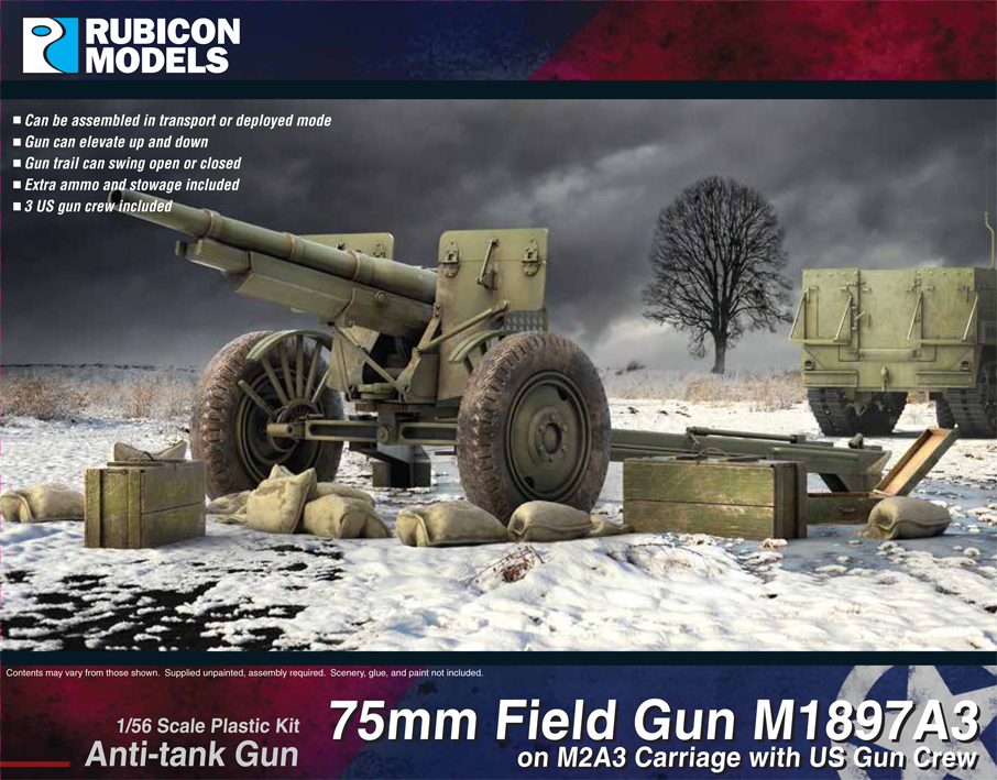 1/56  M1897A3 75mm野砲 M2A3キャリッジ＆クルー