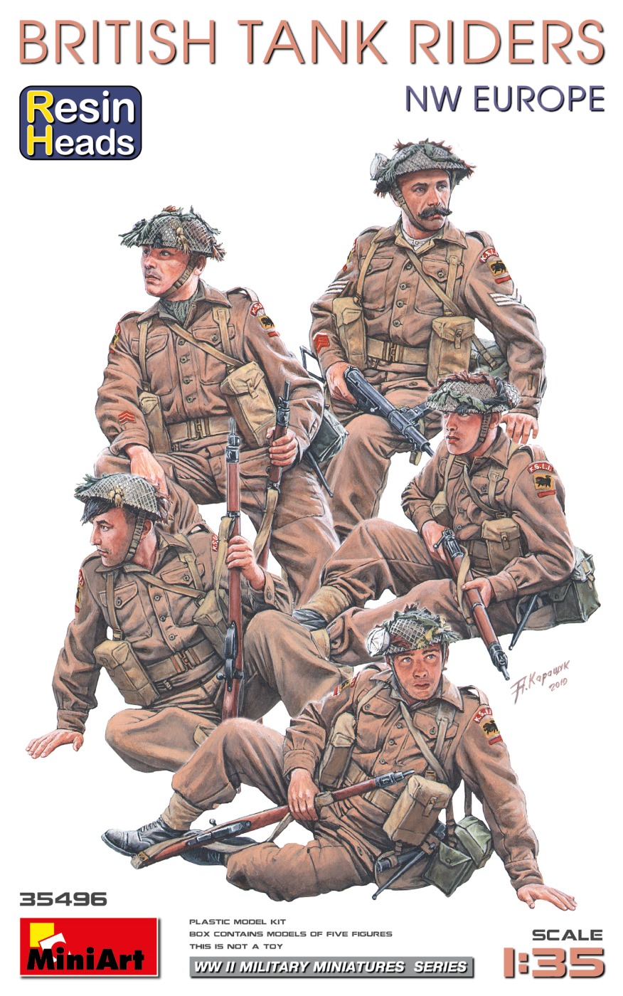 イギリス戦車戦車跨乗兵 (西ヨーロッパ) (レジン製頭部付)