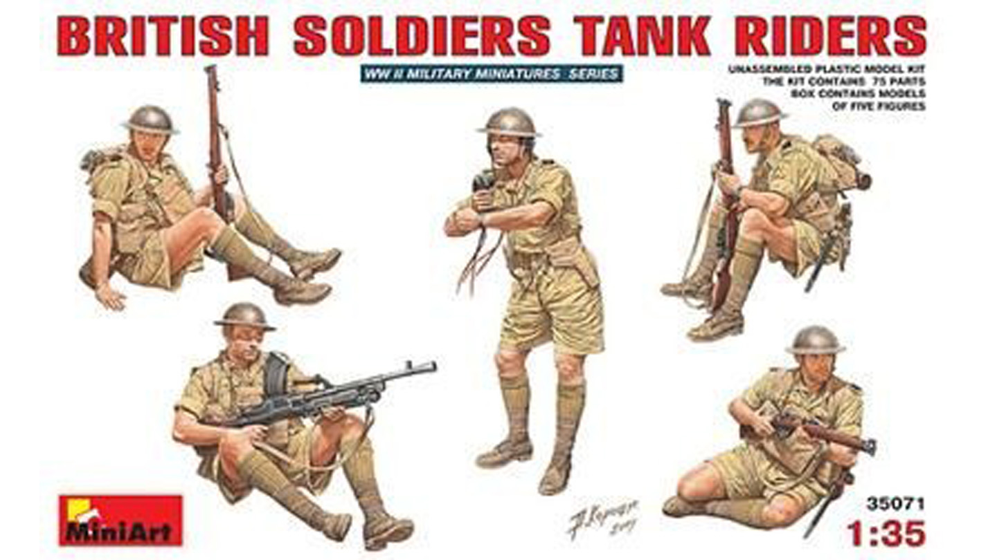 イギリス戦車兵騎乗兵セット5体入